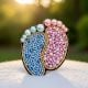 Handmade Jewelry Baby Feet Beaded Brooch